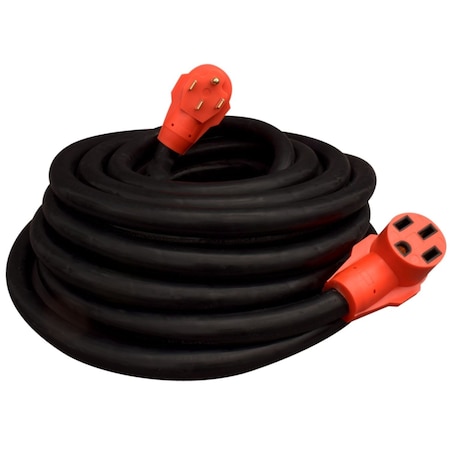 Valterra Extension Cord, 6 AWG, 8 AWG, 6/3, 8/1, 1 Outlets, Black, Thermoplastic, 50 ft A10-5050EH